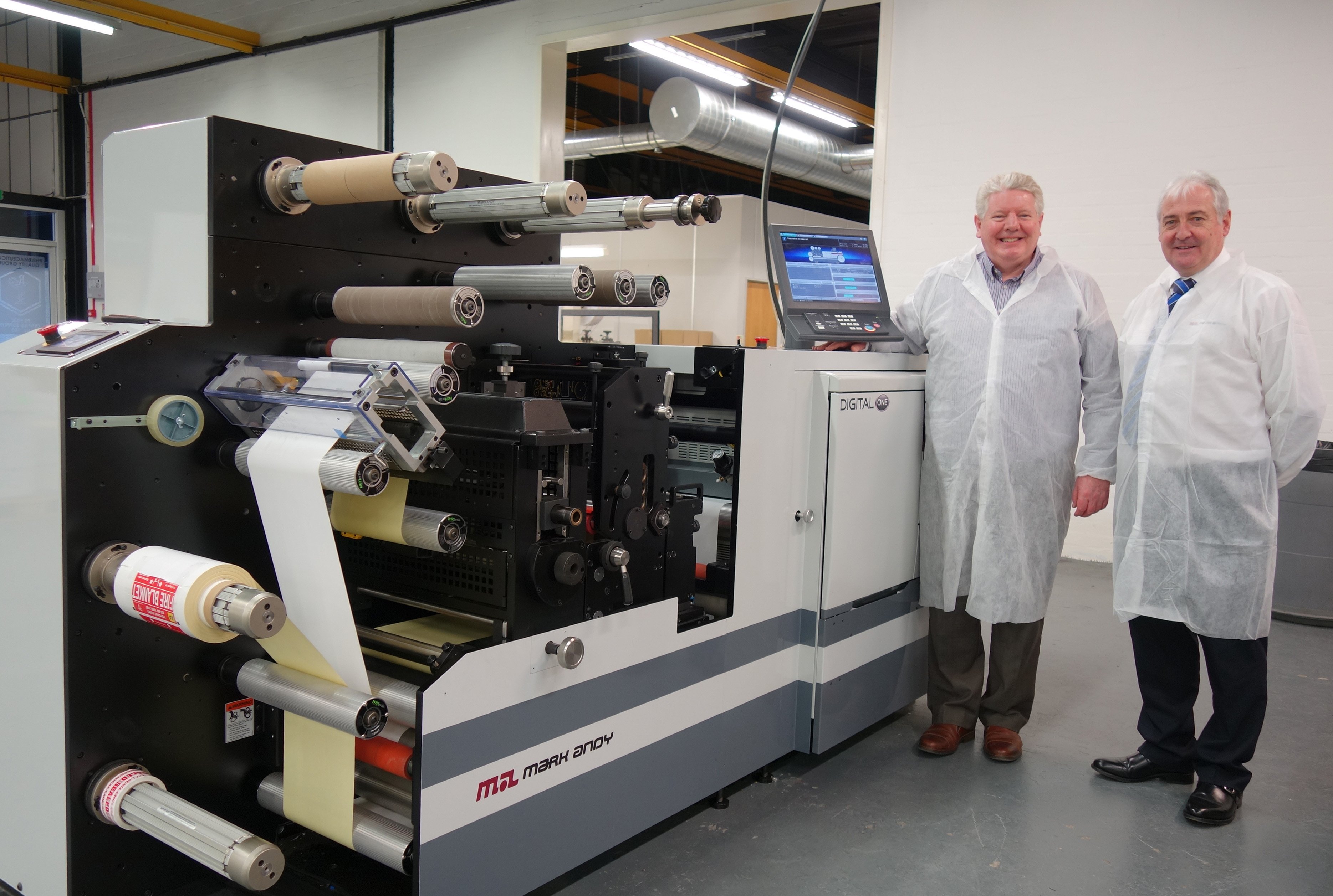 cv labels installs first mark andy digital one in uk